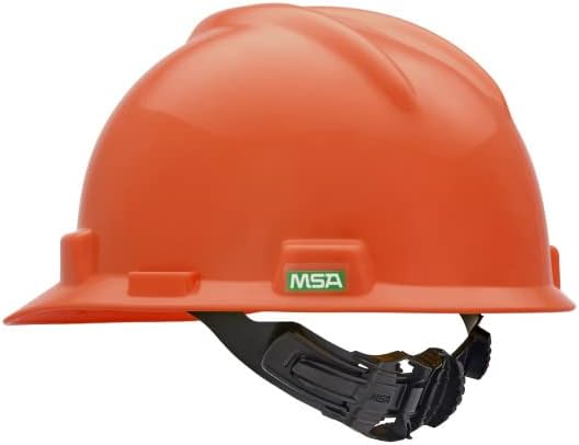 MSA V-Gard Cap Style Safety Hard Hat Suspension | Polyethylene Shell, Superior Impact Protection, Self Adjusting with Crown Straps | 1-Touch Suspension
