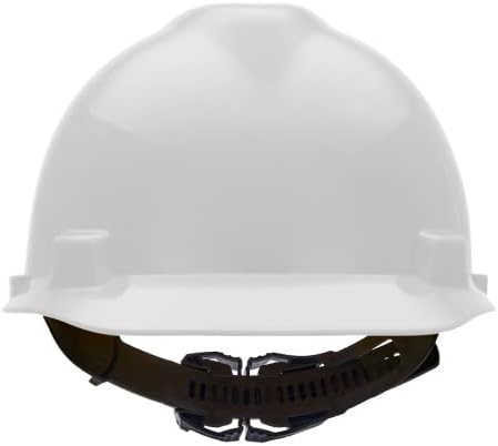 MSA V-Gard Cap Style Safety Hard Hat Suspension | Polyethylene Shell, Superior Impact Protection, Self Adjusting with Crown Straps | 1-Touch Suspension