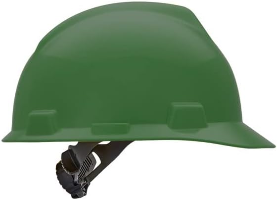 MSA V-Gard Cap Style Safety Hard Hat Suspension | Polyethylene Shell, Superior Impact Protection, Self Adjusting with Crown Straps | 1-Touch Suspension