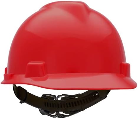 MSA V-Gard Cap Style Safety Hard Hat Suspension | Polyethylene Shell, Superior Impact Protection, Self Adjusting with Crown Straps | 1-Touch Suspension