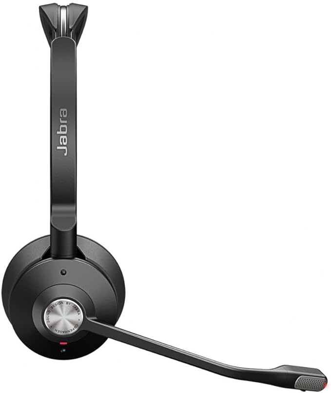 Jabra Engage 75 SE Wireless Stereo Headset for Professional Calls, DECT, 150m Range, USB-C to USB-A with Advanced Noise Cancelling Microphone, with Stand, Cable - Black