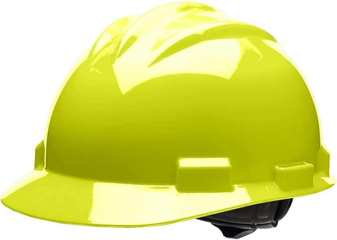 Bullard 3-Rib S61 Cap Style Safety Hard Hat with 4-Point Ratchet Suspension and Cotton Brow Pad