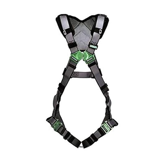 MSA 10194536 V-FIT Harness, Extra Small, Back D-Ring, Quick-Connect Leg Straps, Shoulder Padding