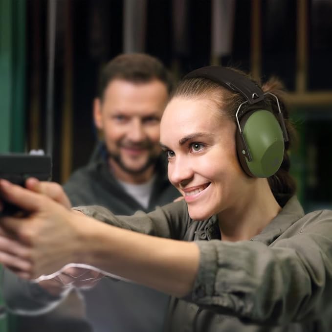 Pro For Sho 34dB NRR Hearing Protection Ear Muffs - Highest NRR in Compact Design, Ear Protection for Shooting, Mowing, Work