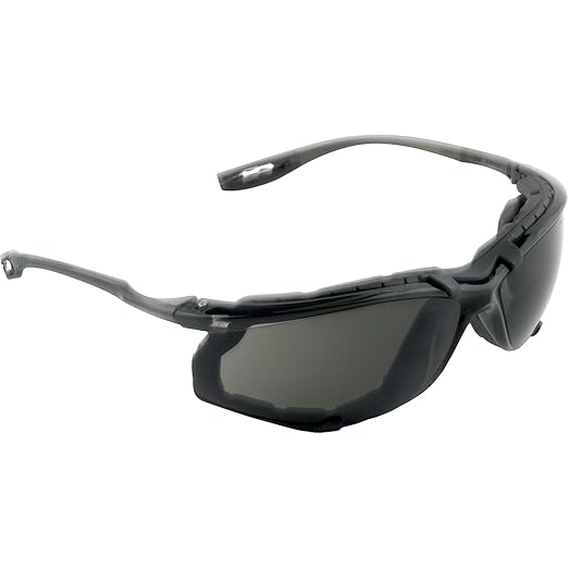 3M Safety Glasses 11873-00000-20, Virtua CCS, ANSI Z87, Anti-Fog, Gray Lens, Black Frame, Corded Ear Plug Control System, Removable Foam Gasket