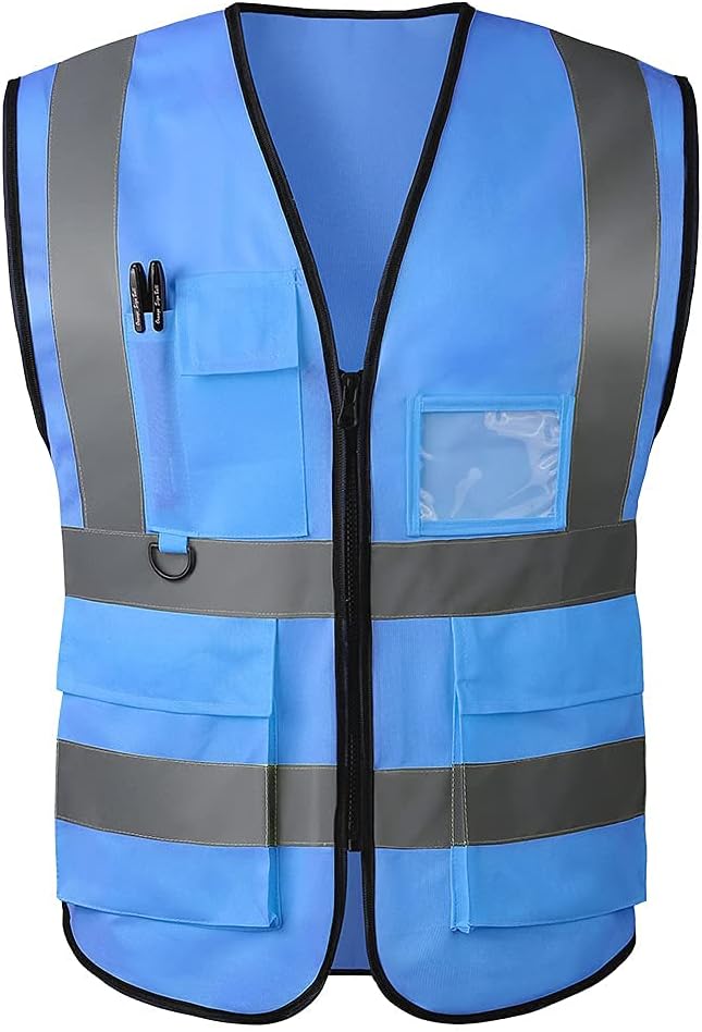 Tydon Guardian Reflective Safety Vest for Women Men High Visibility Security With Pocket Zipper Front Meet ANSI/ISEA Standard
