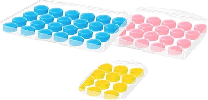 Ultra-Soft Noise Cancelling Sleeping Ear Plugs - Moldable Silicone,Wear Comfortable Noise Repairing Ear Plugs,Reusable,for Adults, Kids and Swimming (Color 2, Round)