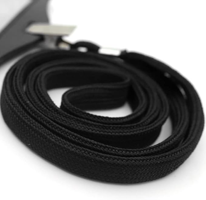 Badge Lanyards Neck Bulk Cruise Lanyards Black Lanyard with Clip for ID Card Name Tags Badge Holders (Black, 50 Pack)