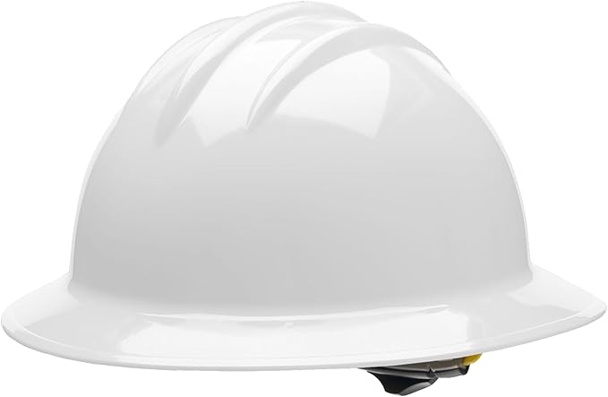Bullard 3-Rib C34 Full Brim Safety Hard Hat with Spacious Shell, 6-Point Ratchet Suspension, and Cotton Brow Pad