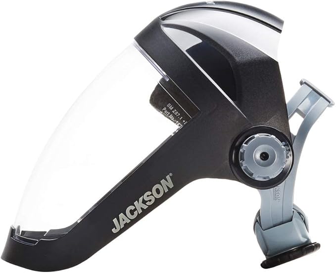 Jackson Safety QUAD 500 Face Shield - Anti-Fog Window with Chin Guard - ANSI Z87.1 & OSHA - (Multiple Styles & Headgears)