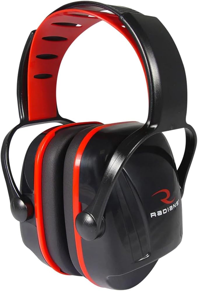 X-Caliber Youth Passive Earmuffs (Black and Red Earmuff)