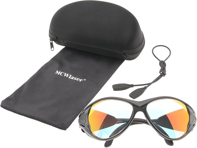 MCWlaser CO2 Laser Safety Glasses 10600nm Safety Goggles OD5+ Professional Laser Protection Eyewear Reflective Type
