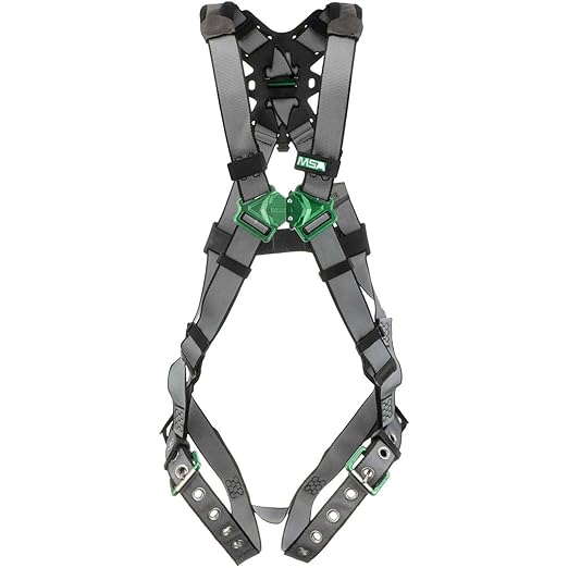 MSA 10195091 V-FIT Harness, Extra Small, Back D-Ring, Tongue Buckle Leg Straps