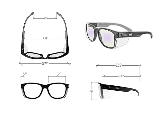 MAGID Y50 Series Performance Anti-Fog Polycarbonate Safety Glasses with Side Shields, 12 Pairs, Blue Blocking Lens, Y50BKAFBLA