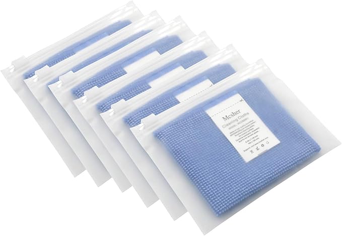 Microfiber Cleaning Cloths - 6 Pack, Blue, 6"x 7" Inch