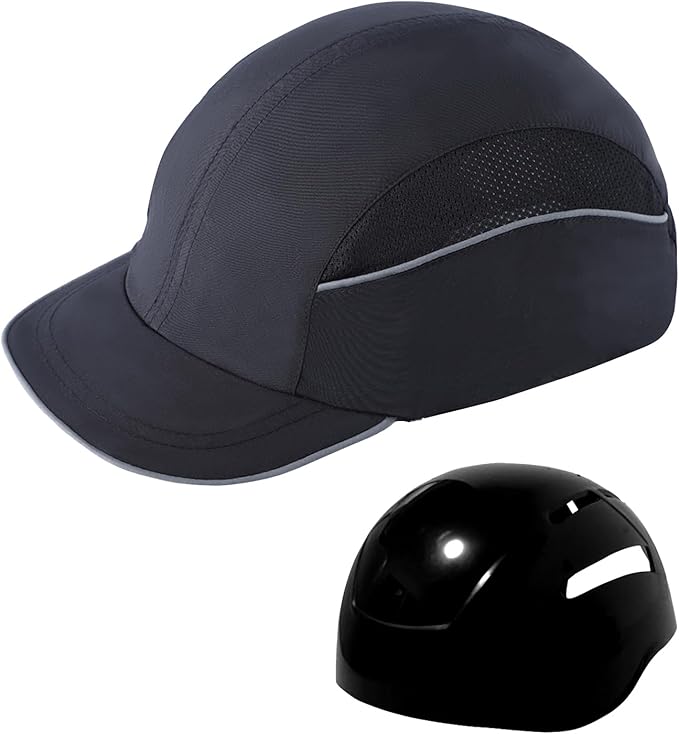 Lightweight Hard Hat Safety Bump Cap Safety Hard Hat Head Protection Cap Breathable Baseball Hat Style Comfortable Head Protection Hat for Work