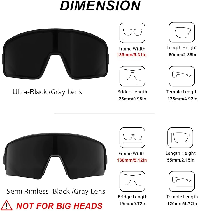 MAXJULI Polarized Sunglasses for Men Women, Windproof Outdoor Sports Cycling Running UV400 Protection Sun Glasses 8121
