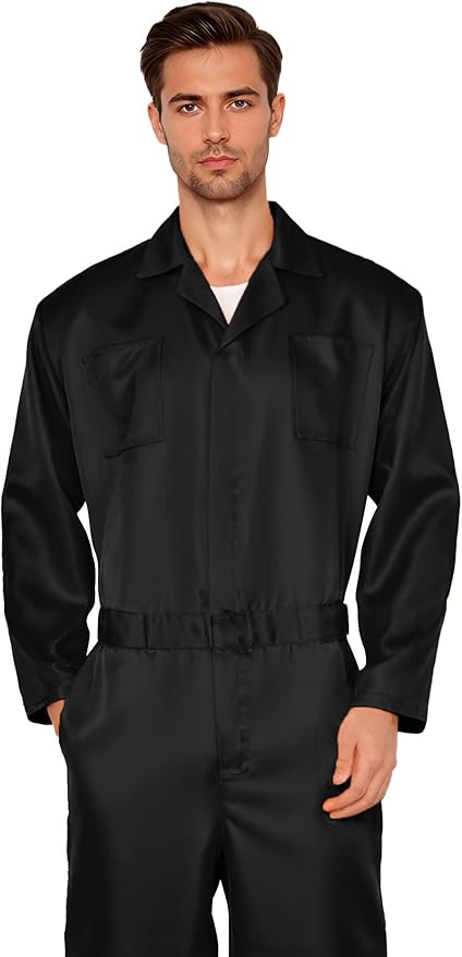 Navy Blue Adult Jumpsuit Coveralls Halloween Costume for Men Jumpsuit Horror Killer Costume Mechanic Work Uniform