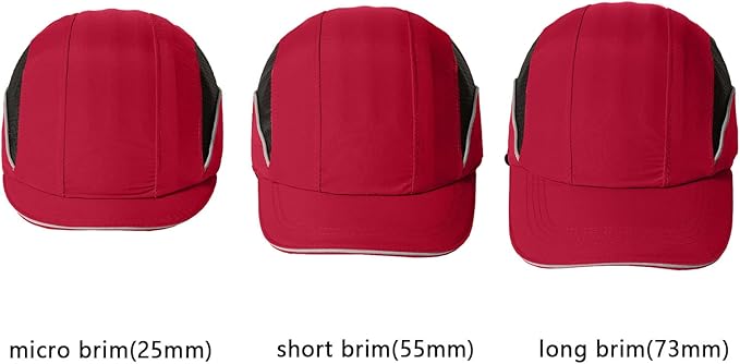 TIHEEN Unisex Safety Bump Cap, Baseball Hat Style with Reflective Stripes Lightweight and Breathable Hard Hat Head Protection Cap