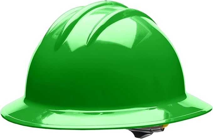 Bullard 3-Rib C34 Full Brim Safety Hard Hat with Spacious Shell, 6-Point Ratchet Suspension, and Cotton Brow Pad