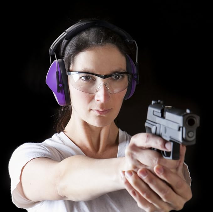 Pro For Sho 34dB NRR Hearing Protection Ear Muffs - Highest NRR in Compact Design, Ear Protection for Shooting, Mowing, Work