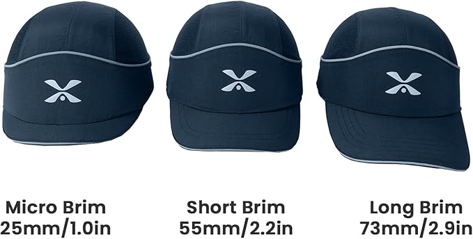 TIHEEN Unisex Safety Bump Cap, Baseball Hat Style with Reflective Stripes Lightweight and Breathable Hard Hat Head Protection Cap