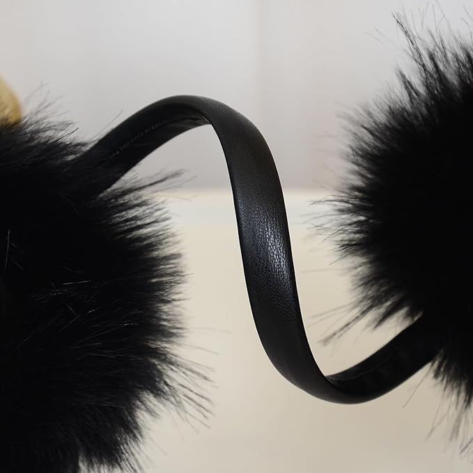 Women's Faux Fur Ear Muffs For Winter Women - Warm Faux Fur Fuzzy Ear Muffs Windproof Cold Weather Ear Warmers