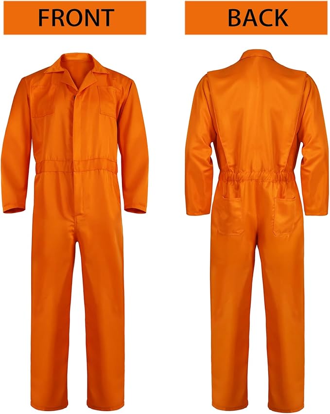 UQJE Coveralls for Men Work Navy Blue Adult Jumpsuit Coveralls Halloween Costume