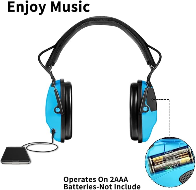 ZOHAN EM054 Electronic Shooting Ear Protection with Sound Amplification, Slim Active Noise Reduction Earmuffs for Gun Range
