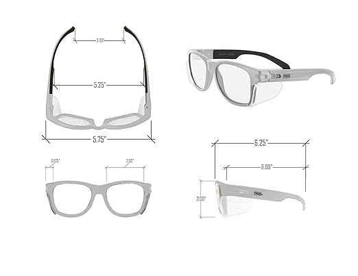 MAGID Y50 Series Performance Anti-Fog Polycarbonate Safety Glasses with Side Shields, 1 Pair, Clear Lens | White Frame, Y50WHAFC