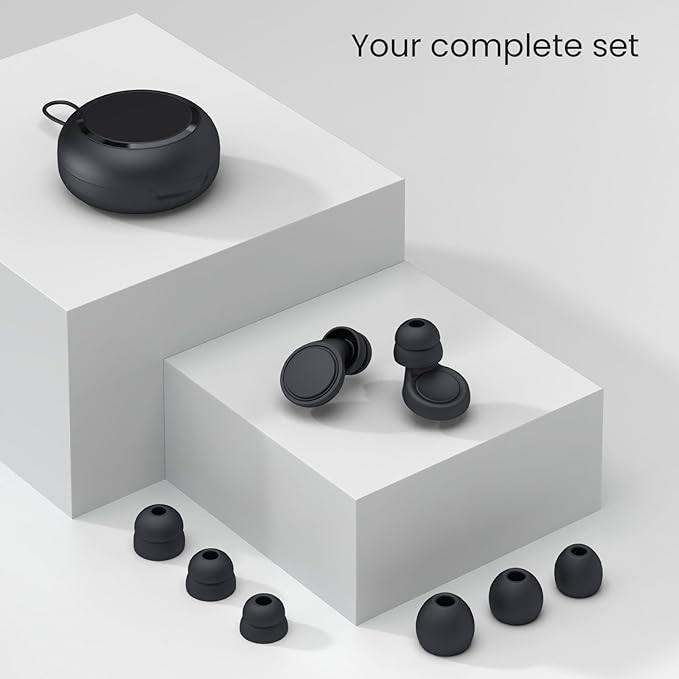 Ear Plugs for Sleeping Noise Cancelling, Soft Silicone Ear Plugs Hearing Protection 30dB, Reusable Earplugs for Concert, Festival, Sleep and Noise Sensitivity - Black