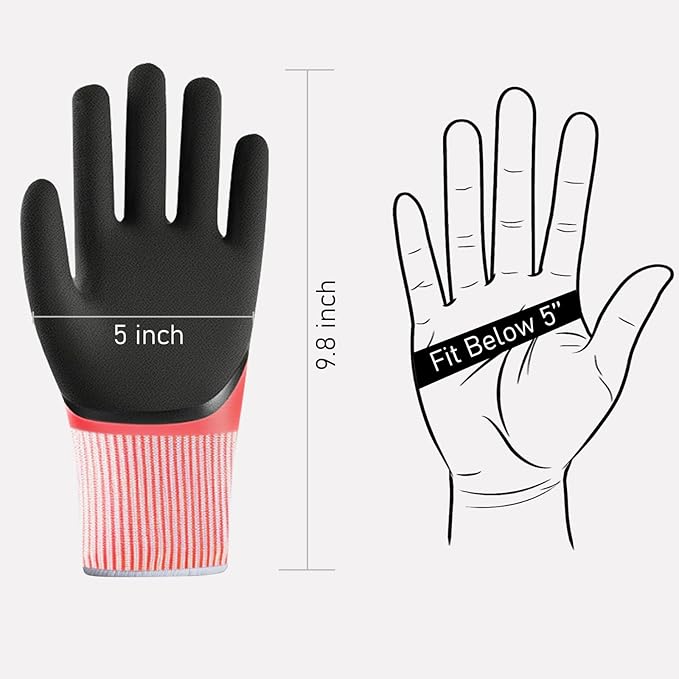 Xin Tester 1000V Electrician Insulated Gloves, High Voltage Resistance Electrical Work Gloves Rubber Non-Slip Texture Waterproof Electrician Tool(Red)