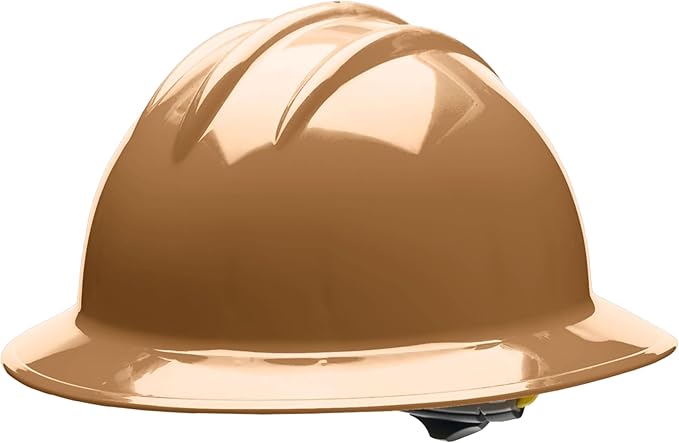 Bullard 3-Rib C34 Full Brim Safety Hard Hat with Spacious Shell, 6-Point Ratchet Suspension, and Cotton Brow Pad