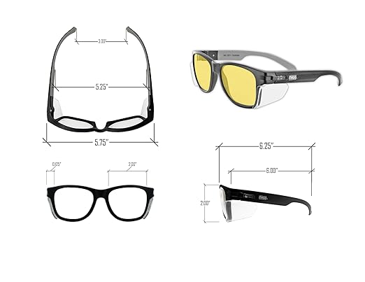 MAGID Y50 Series Performance Anti-Fog Polycarbonate Safety Glasses with Side Shields, 72 Pairs, Amber Lens | Black Frame, Y50BKAFA