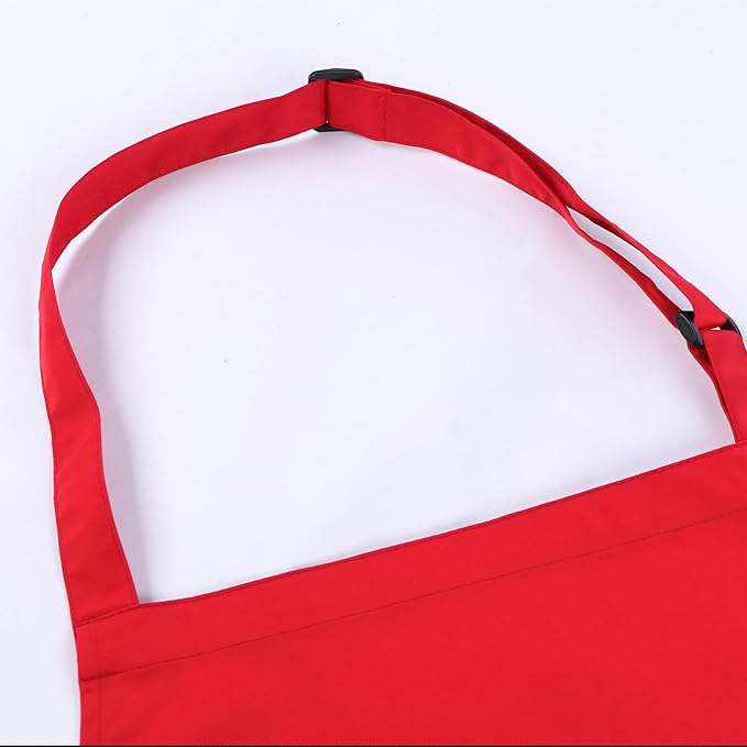 Short Bib chef Apron - Waterdrop Resistant Aprons with Buckle Pockets Cooking Kitchen, Aprons for Men and Women