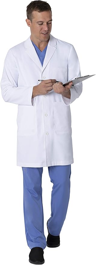 Healing Hands Lab Coat for Men's Luke Labcoat With 5 Pockets & 2-way Stretch Fabric 5151