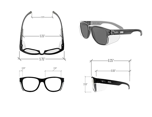 MAGID Y50 Series Performance Anti-Fog Polycarbonate Safety Glasses with Side Shields, 48 Pairs, Gray Lens | Black Frame, Y50BKAFGY