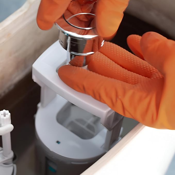 ForPro Heavy Duty Disposable Nitrile Gloves, Orange