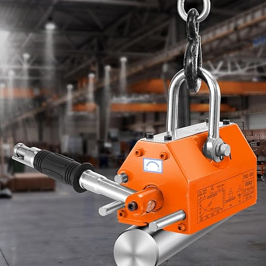 VEVOR Magnetic Lifter, 1320 lbs/600kg Pulling Capacity, 2.5 Safety Factor, Steel and Neodymium, Lifting Magnet with Release, Permanent Lift Magnets, Heavy Duty Magnet for Hoist, Block, Shop Crane