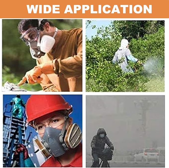 (5Pairs) 6001 Respirator Cartridge, 6001 Filters for Half and Full Respirator Against Gas/Organic Vapor/Chemical, Replaceable Filters Compatible with 6000, 7000, 4000 Series respirators