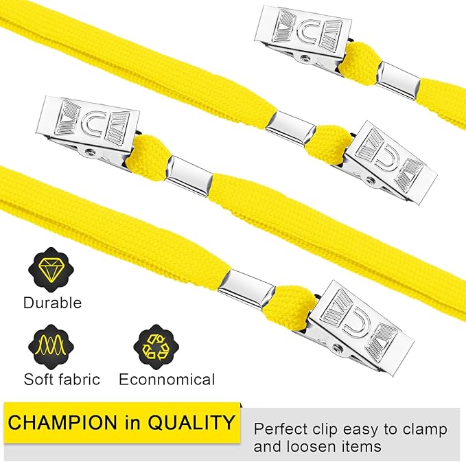 Marspark Lanyards Bulk with Clip Flat Neck Lanyard Badge Lanyard with Swivel Hook Lanyards for ID Cards Holder