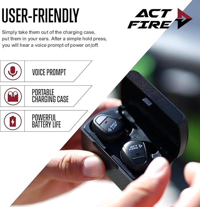 Shooting Ear Protection Ear Plugs, Hearing Protection Earbuds Electronic Shooting Earplugs for Noise Reduction,Outdoor Sports