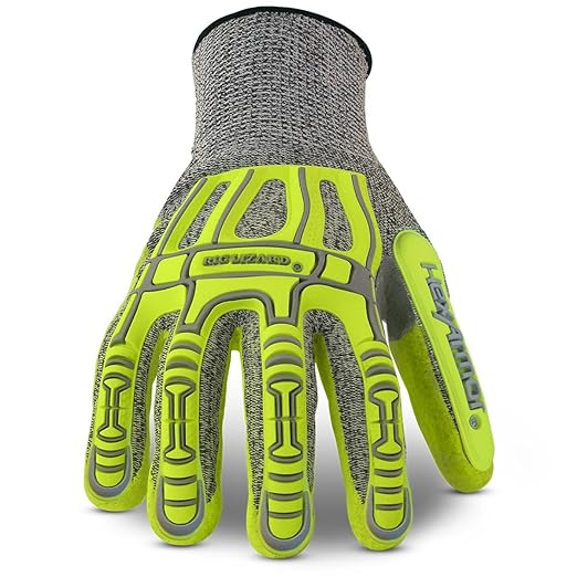 HexArmor Cut-Resistant Impact Protection Nitrile Palm Work Gloves | Rig Lizard® Series 2090X | Small