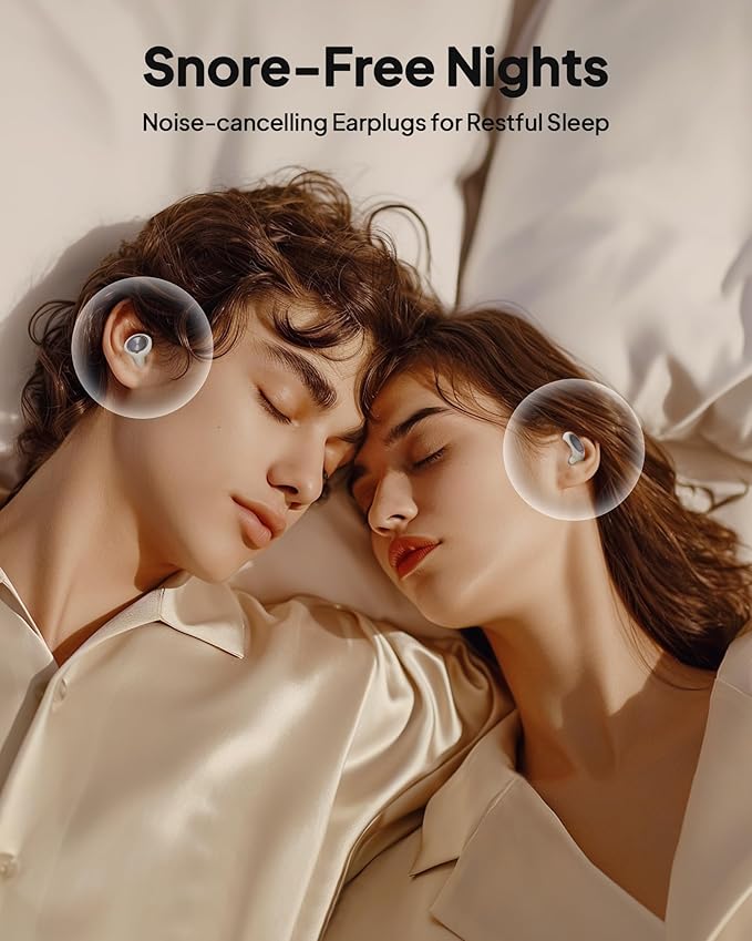 Ear Plugs for Sleeping Noise Cancelling, Reusable Silicone Ear Plugs for Sleeping with 8 Eartips and Case, 45dB Noise Reduction, High-Fidelity Hearing Protection Ear Plugs for Concert and Snoring