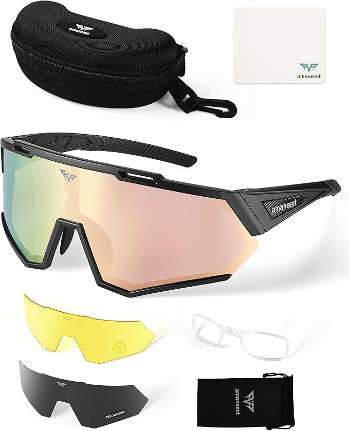 Sunglasses UV Protection Cycling Sunglasses for Men and Women,Impact Resistance Z87.1 for Construction