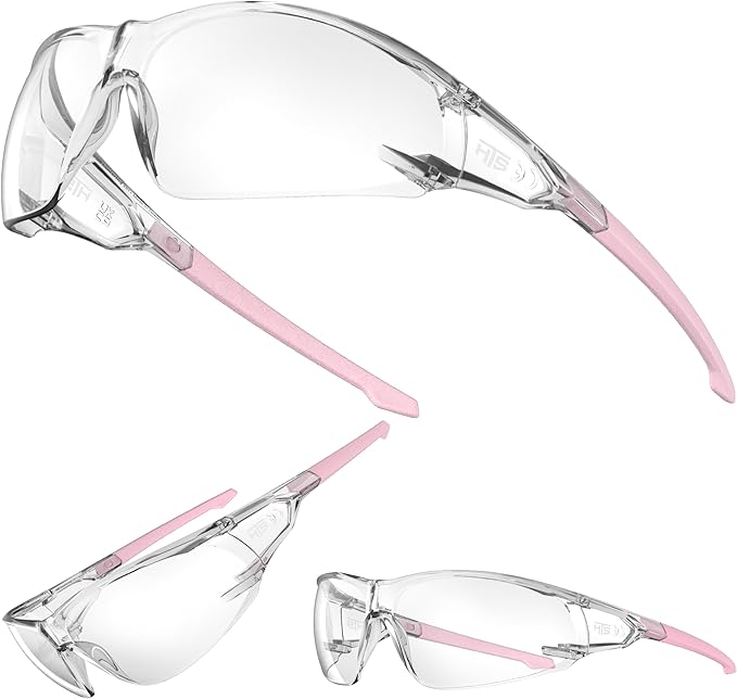 ANSI Z87.1 Anti-Fog Wrap-Around Clear Safety Glasses, Pickleball lab chemistry goggles with Scratch Resistant