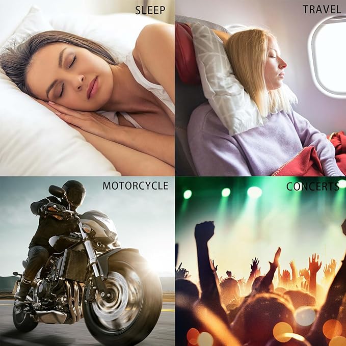 Silicone Ear Plugs for Noise Reduction, Reusable Ear Plugs for Sleeping Noise Cancelling, Concerts, Motorcycle, Travel & Hearing Protection NRR 33dB - 8 Ear Tips in XS/S/M/L, Green