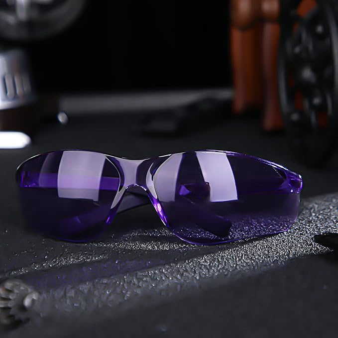 Queekay 24 Pairs Safety Glasses Unisex Anti Scratch Protective Goggles Impact Resistant Lens Eyewear
