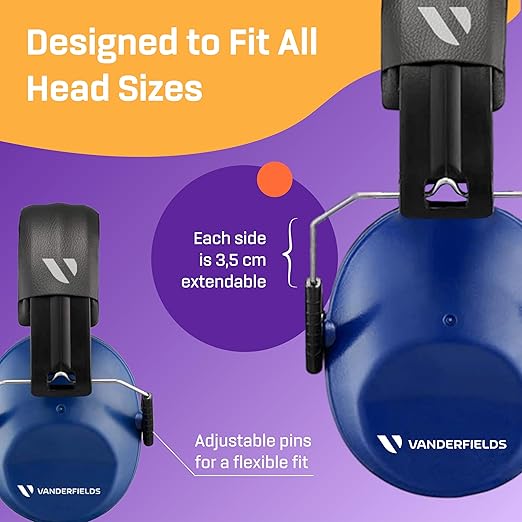 Vanderfields Hearing Protection Ear Muffs for Noise Reduction, 26dB Certified, Noise Cancelling Safety Ear Protection for Shooting, Adult Headphones for Lawn Mowing, DIY, Construction, Woodworking