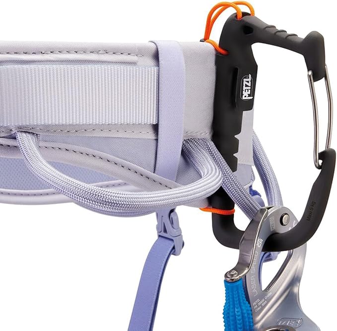 PETZL CORAX LT WOMEN comfortable, durable women's harness for a variety of climbing objectives, XS, lilac white